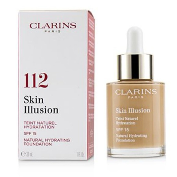 CLARINS Skin Illusion Natural Hydrating Foundation SPF 15 # 112 Amber 30ml/1oz - Picture 2 of 11